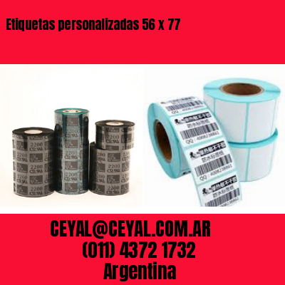 Etiquetas personalizadas 56 x 77