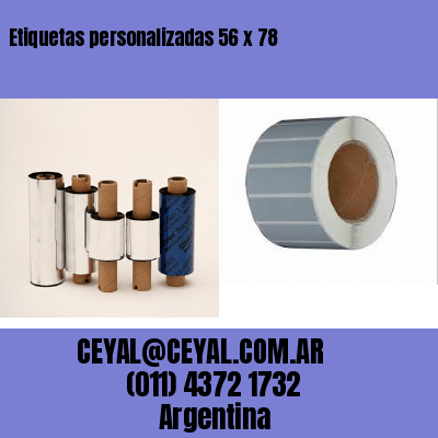 Etiquetas personalizadas 56 x 78