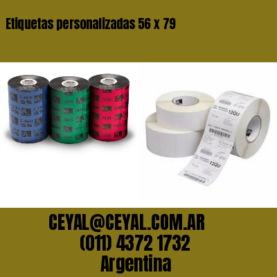 Etiquetas personalizadas 56 x 79