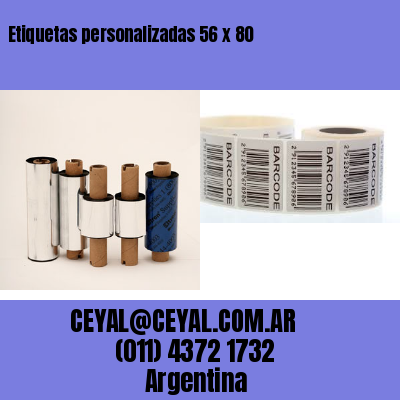 Etiquetas personalizadas 56 x 80