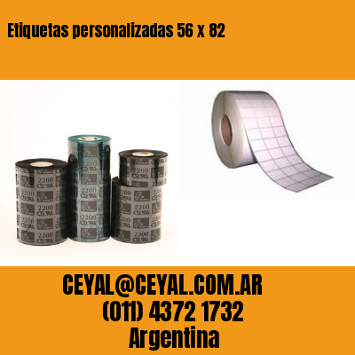 Etiquetas personalizadas 56 x 82