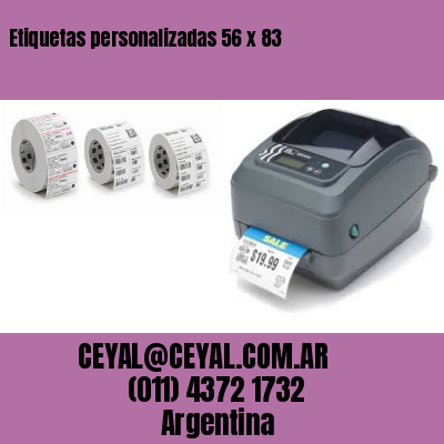 Etiquetas personalizadas 56 x 83