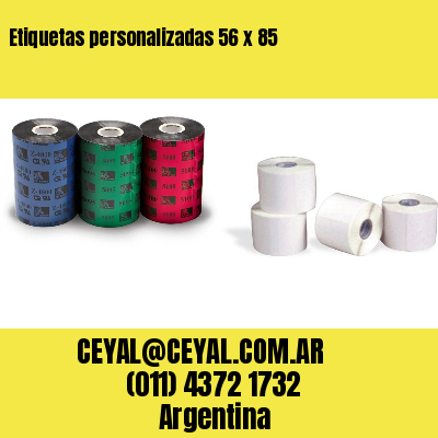 Etiquetas personalizadas 56 x 85