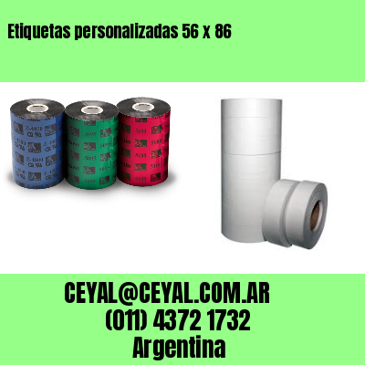 Etiquetas personalizadas 56 x 86