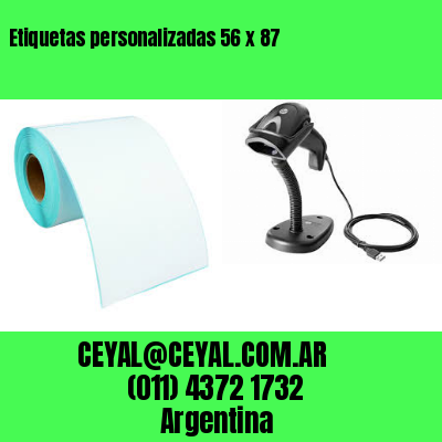 Etiquetas personalizadas 56 x 87