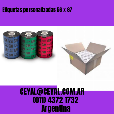 Etiquetas personalizadas 56 x 87