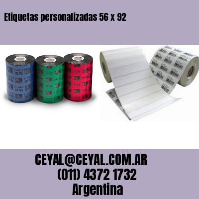 Etiquetas personalizadas 56 x 92