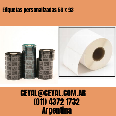 Etiquetas personalizadas 56 x 93