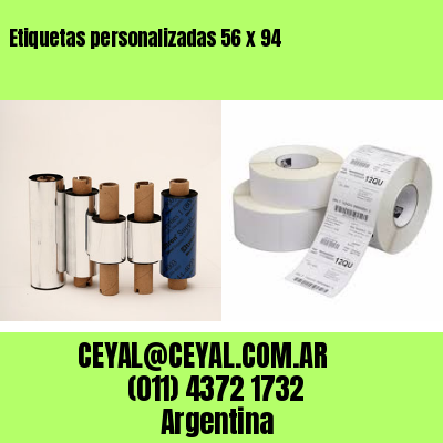 Etiquetas personalizadas 56 x 94