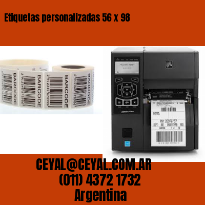 Etiquetas personalizadas 56 x 98