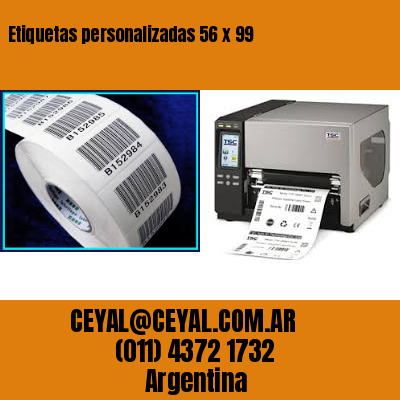 Etiquetas personalizadas 56 x 99