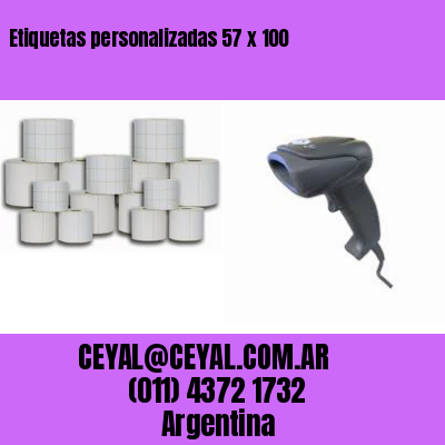 Etiquetas personalizadas 57 x 100