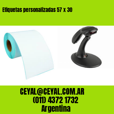 Etiquetas personalizadas 57 x 30