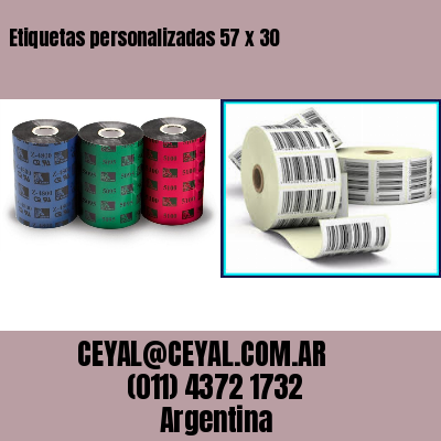 Etiquetas personalizadas 57 x 30