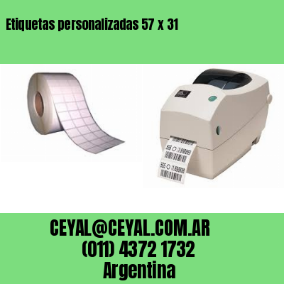 Etiquetas personalizadas 57 x 31