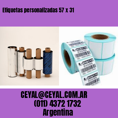 Etiquetas personalizadas 57 x 31