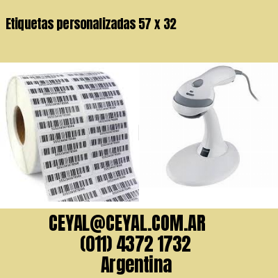 Etiquetas personalizadas 57 x 32