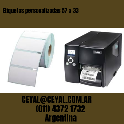 Etiquetas personalizadas 57 x 33