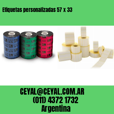 Etiquetas personalizadas 57 x 33