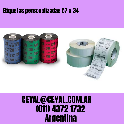 Etiquetas personalizadas 57 x 34