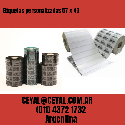 Etiquetas personalizadas 57 x 43