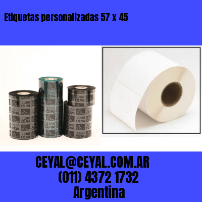 Etiquetas personalizadas 57 x 45