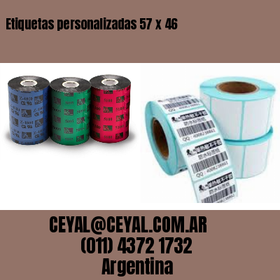 Etiquetas personalizadas 57 x 46