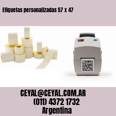 Etiquetas personalizadas 57 x 47