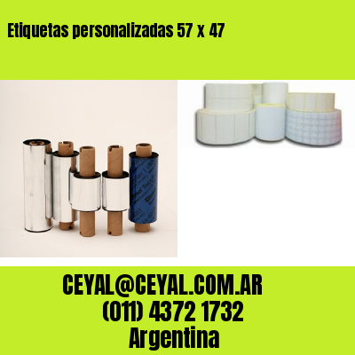 Etiquetas personalizadas 57 x 47