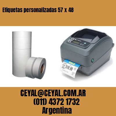 Etiquetas personalizadas 57 x 48