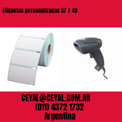 Etiquetas personalizadas 57 x 49