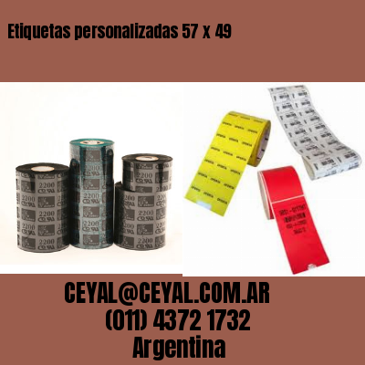 Etiquetas personalizadas 57 x 49