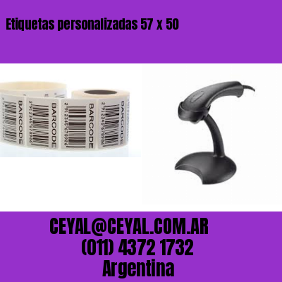 Etiquetas personalizadas 57 x 50