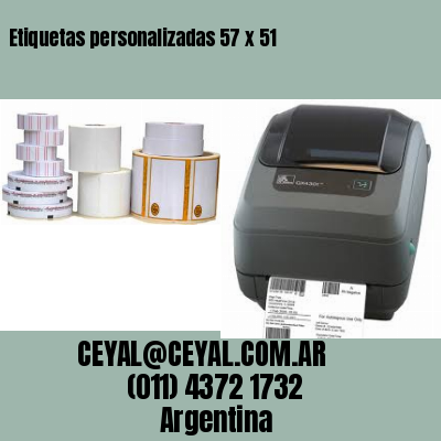 Etiquetas personalizadas 57 x 51