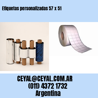 Etiquetas personalizadas 57 x 51