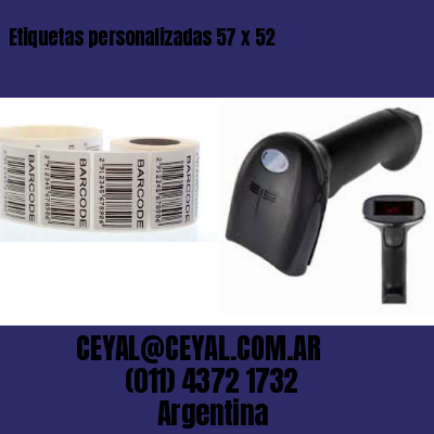 Etiquetas personalizadas 57 x 52
