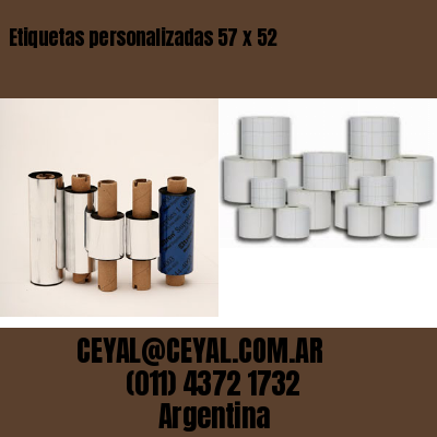 Etiquetas personalizadas 57 x 52