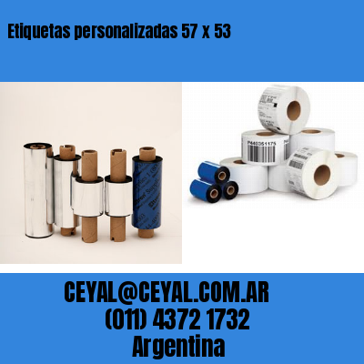 Etiquetas personalizadas 57 x 53