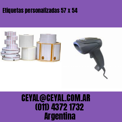 Etiquetas personalizadas 57 x 54