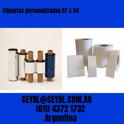 Etiquetas personalizadas 57 x 54