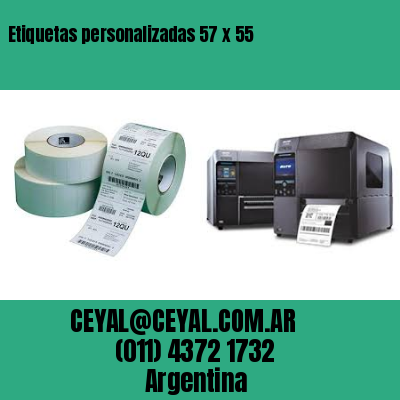 Etiquetas personalizadas 57 x 55