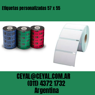 Etiquetas personalizadas 57 x 55