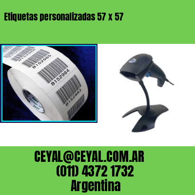 Etiquetas personalizadas 57 x 57