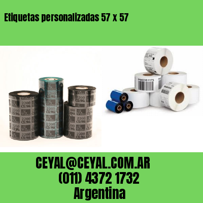 Etiquetas personalizadas 57 x 57