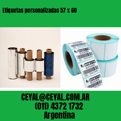 Etiquetas personalizadas 57 x 60