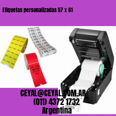 Etiquetas personalizadas 57 x 61