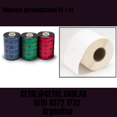 Etiquetas personalizadas 57 x 61