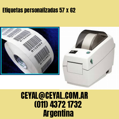 Etiquetas personalizadas 57 x 62