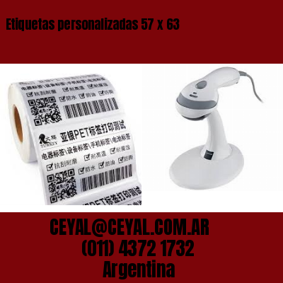 Etiquetas personalizadas 57 x 63