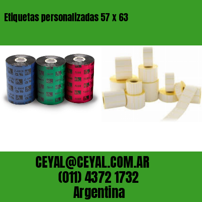 Etiquetas personalizadas 57 x 63